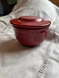 Emile Henry Brick Red Butter Bell Keeper Pot Dish Ceramic Pottery France 86.10 - Picture 1 of 9