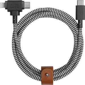 Native Union - Belt Cable Duo – 5ft Ultra-Strong Charging Cable (C-C-L) - ZEBRA - Picture 1 of 1