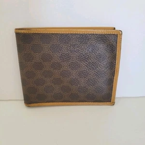 Celine Vintage Leder-Geldbörse mit Doppelfaltung beige hellbraun Medium faltbar Kartenetui  - Bild 1 von 12
