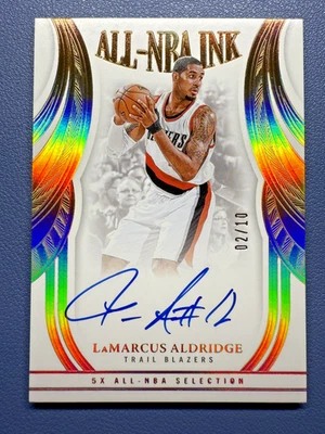 2024 Panini Flawless LaMarcus Aldridge All-NBA Ink Holo Gold Auto /10 - Image 1 of 2