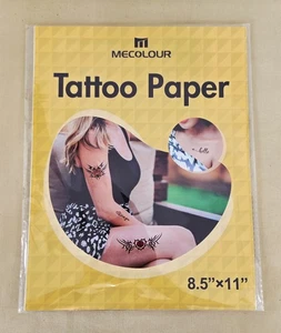 MECOLOUR bedruckbares temporäres Tattoo-Papier 5 Blatt für Tintenstrahldrucker 8,5 Zoll x 11 Zoll - Bild 1 von 2