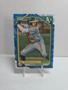 2024 Bowman Jacob Wilson Prospects modello blu #14/125 atletica leggera BP-3 - Foto 1 di 2