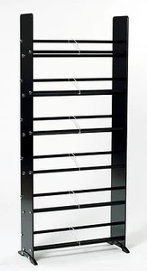 TransDeco Black/Chrome Glass DVD CD Rack / Stand 336 CD 234 DVD 138 VHS - NEW - Picture 1 of 1