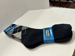 4 Pairs of Men's Soft Comfort Thick Casual Warm Argyle Crew Socks Sz 10-13 - Picture 1 of 8