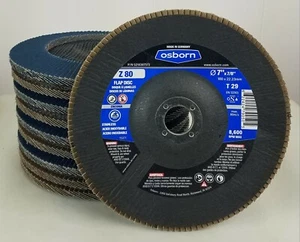 Osborn Flap Disc 7" x 7/8", Z 80 Grit, Type 29 (Box of 10) - Picture 1 of 1