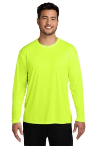 Port & Co PC380LS Long Sleeve Tee Workout Performance UPF50 UV Protection - Picture 1 of 15