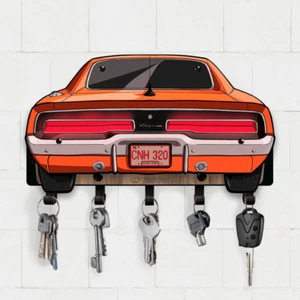 Wall Key Holder Rack Hanger Home Decor - GENERAL LEE - FREE SHIPPING - Picture 1 of 4