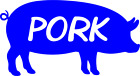 PIG PORK KITCHEN FOOD SILHOUETTE VINYL DECAL STICKER WALL/DOOR/LAPTOP/WINDOW