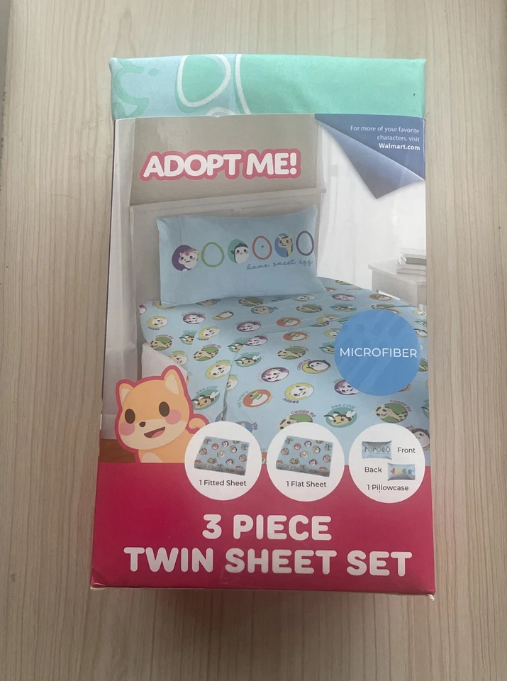 Nuevos niños ¡ADOPT ME! Juego de sábanas dobles de 3 piezas Foto 1 de 1