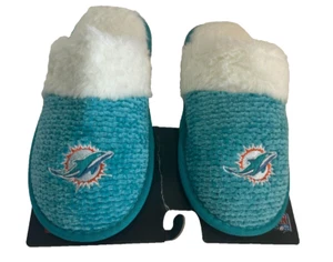 FOCO NFL Miami Dolphins Womens Slippers Slip On Size 7/8 - Picture 1 of 6