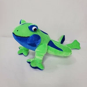 Tropical Frog Plush Blue Green 15"  Rainforest African Amazon Stuffed Animal - Picture 1 of 8