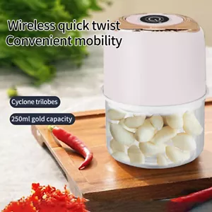 Electric Garlic Grinder Chopper Press Masher Vegetable Food Fruit Meat Crusher - Picture 1 of 17
