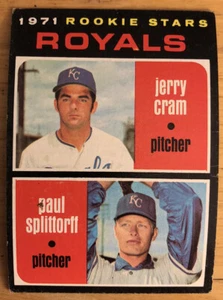 1971 Topps Royals Rookie Stars Jerry Cram & Paul Splittorff Card #247 Low-Grade - Picture 1 of 2