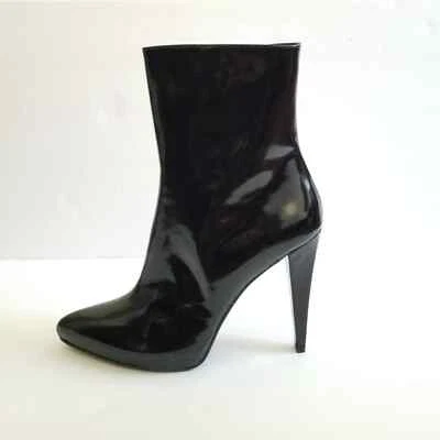 Stuart Weitzman Patent Leather Black Ankle Boots Size 40/ US 9.5 - Image 1 of 4