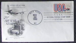 US FDC  20¢ SC #C75  Air Mail stamp, New York NY  1968. - Picture 1 of 1