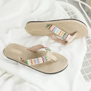 Geflochtene Damen-Schieberegler Flip-Flops Sommermode Peep Toe Strand Größe 37 - Bild 1 von 4