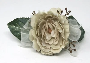 Prom, Wedding Accessories, Light Grey Flowers Corsage, Flower Wristlet - Picture 1 of 2