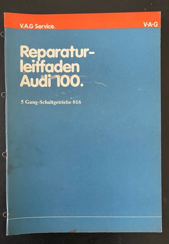 AUDI 100  Orig. VAG  Reparatur Leitfaden  Werkstatthandbuch 5 Gang Getriebe 016 - Bild 1 von 1