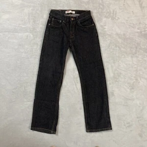 Levi Boys 505 Regular Fit Jeans Size 14 Slim Black 25W X 27L - Picture 1 of 8