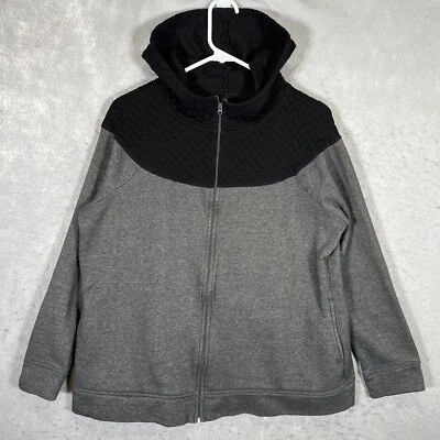 *A1 St Johns Bay Sudadera con Capucha Cremallera Completa para Mujer Grande Gris Negro Foto 1 de 4