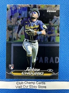 2024 #184 Jackson Chourio Topps Stadium Club Cromo Béisbol Cerveceros RC - Imagen 1 de 2