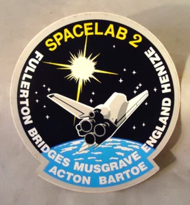 VINTAGE SPACELAB 2 SPACE SHUTTLE MISSION STICKER 3 1/2" DIAMETER - Picture 1 of 1