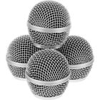  4 Pcs Wireless Mic Supplies Mesh Cover Replacements Microphone Parts Head Web
