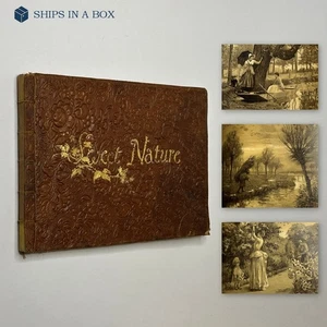 ca. 1890 “Sweet Nature and Other Poems, with Illustrations” (Leather Softcover) - Imagen 1 de 19