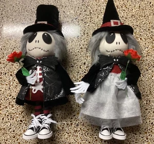 Halloween Skeleton Bride & Groom Standing Plush 16” - Picture 1 of 10