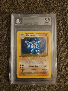 Machamp Base Set First Edition Holo 8/102 BGS 8.5 Pokemon 1999 - Picture 1 of 2