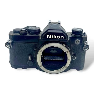 Nikon FM Black 35mm Camera Body for Repair or Parts Light Meter Works - Picture 1 of 6