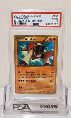 2012 POKEMON B&W BOUNDARIES CROSSED #151 TERRAKION PSA 9 MINT - Image 1 of 2
