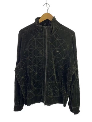 EMPORIO ARMANI Velour Track Jacket black M Used - Image 1 of 4