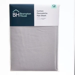 NEW Brampton House Cotton Flannelette Flat Sheet By Spotlight - Picture 1 of 7