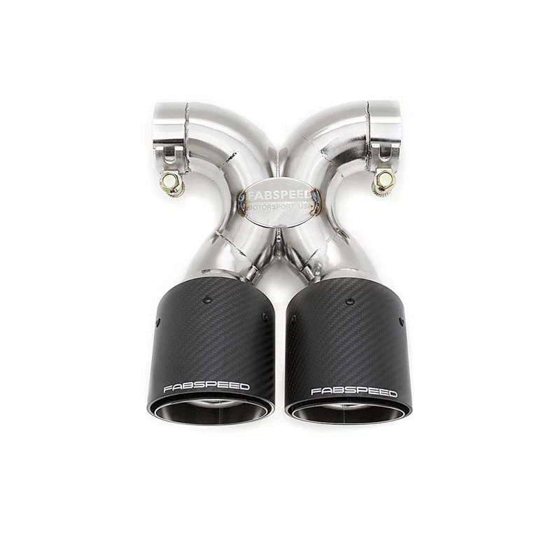 Fabspeed Porsche 718 Boxster/Cayman Deluxe Carbon Tips Original Mufflers 17+ - Image 1 of 1