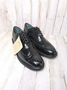 NEW Executive Imperials Men's Dress Shoes Wingtip Oxford Black Leather Size 9 D - Picture 1 of 8