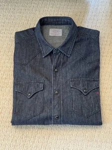 Replay Barstow Western Regular Fit Pearl Snap Jeanshemd Gr. XL (R4140) - Bild 1 von 11