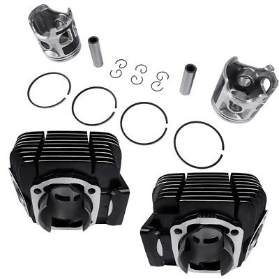 Kit de reconstrucción de extremo superior cilindros pistones anillos pasadores de muñeca para Yamaha RD350 1973-1975 Foto 1 de 4