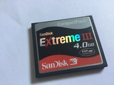 1 pieza 4 GB Sandisk Extreme III memoria flash compacta CF I DSLR CF cámara Nikon Canon Foto 1 de 4