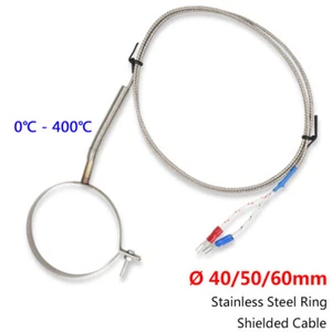Ø 40/50/60mm Ring Temperature Sensor Thermocouple Probe 1-5 Meter Shielded Cable - Picture 1 of 10