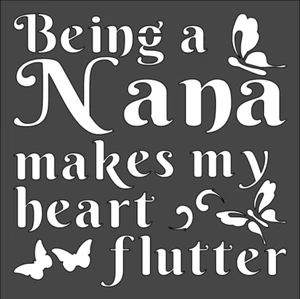 Plantilla de plástico transparente 6"x6" - Nana Heart Flutter (MC667)***** - Imagen 1 de 2