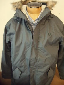 Fred Perry Zip In Liner Hooded Boat Tail Parka NWT XXL $675 Field Green - Picture 1 of 15