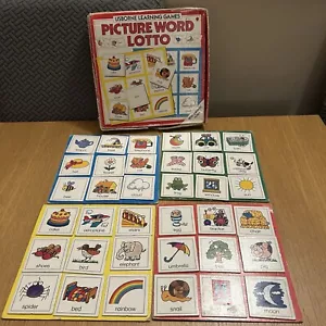 Vintage Usborne Learning Games Picture Word Lotto 1987 2 Word Cards Missing - Picture 1 of 20