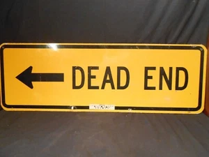 DEAD END Authentic double sided Street Traffic Sign 36x12 Retired. Reflective. - Picture 1 of 6