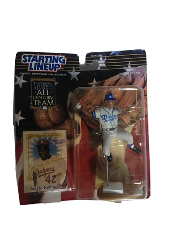 Starting Lineup Baseball Dodgers 42 Jackie Robinson Hasbro All Century Team Cover