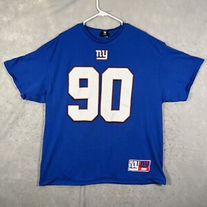 A1 NFL Team New York Giants Jason Pierre-Paul Shirt Adult 2XL XXL Blue Mens