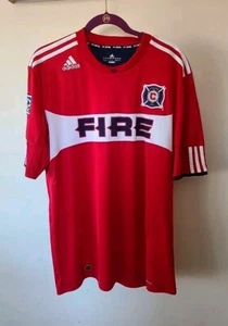 Vintage 2011 Adidas Climacool Men's MLS Chicago Fire Jersey sz XL Red Patches - Picture 1 of 7