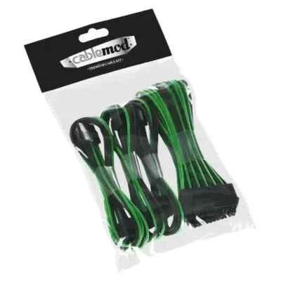 CableMod Basic Cable Extension Kit - 6+6 Pin Series - Black/Green - Image 1 of 4