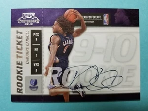 DeMARRE CARROLL (SP) RC AUTO AUTOGRAPH #124 MISSOURI TIGERS 2009-10 CONTENDERS - Picture 1 of 3