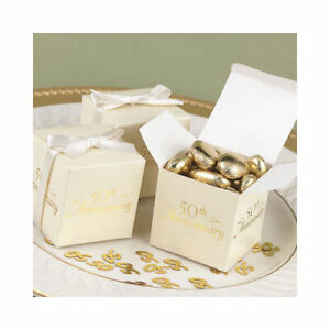 50th Wedding Anniversary Favor Boxes Pack of 25 Anniversary Party Favors